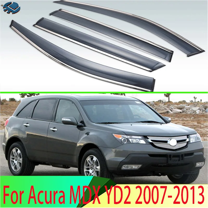 For Acura MDX YD2 2007-2013 Plastic Exterior Visor Vent Shades Window Sun Rain Guard Deflector 4pcs | Автомобили и мотоциклы