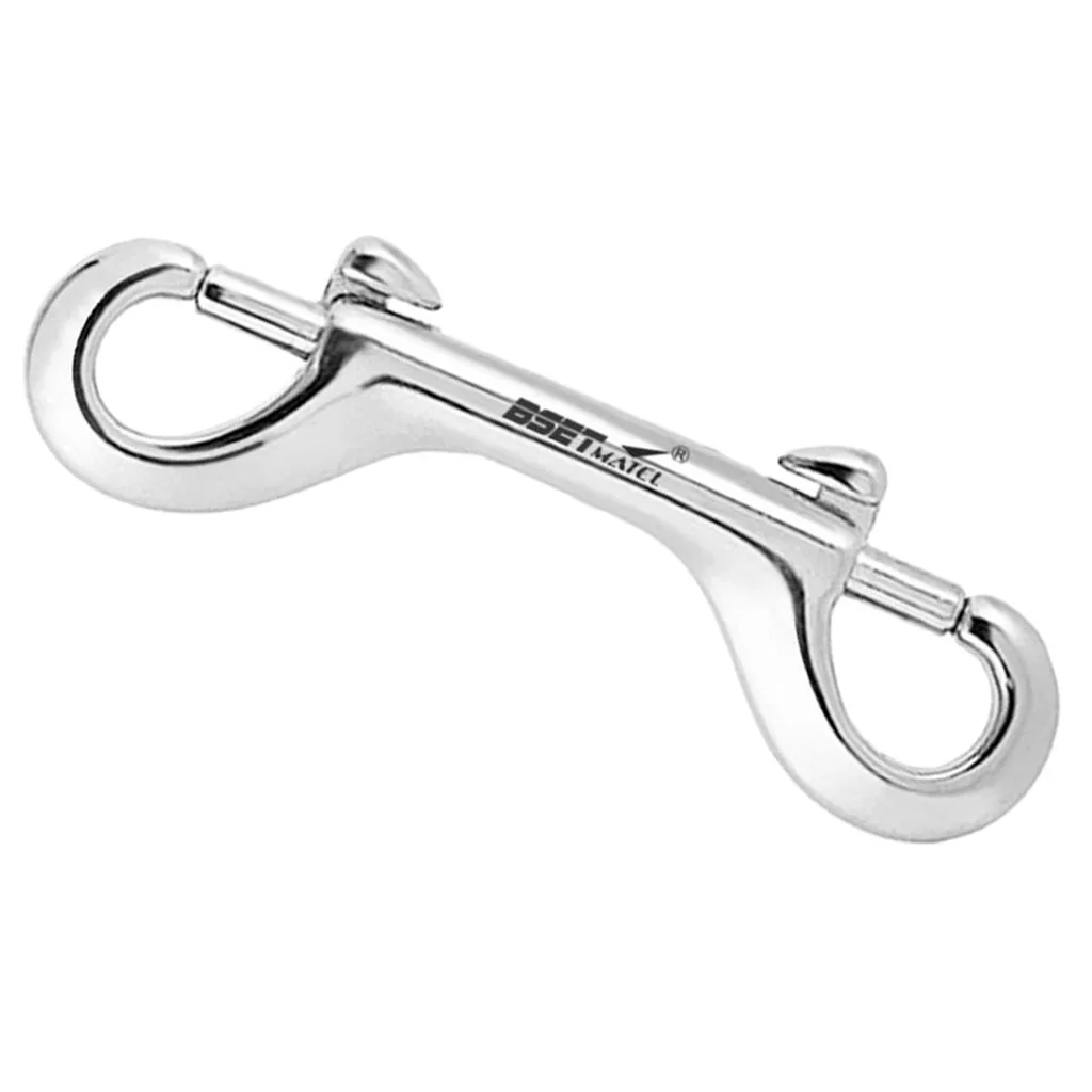 Rustproof 100mm StainlessSteel Clips Dual Ended Bolt Snap Hook Marine Accs