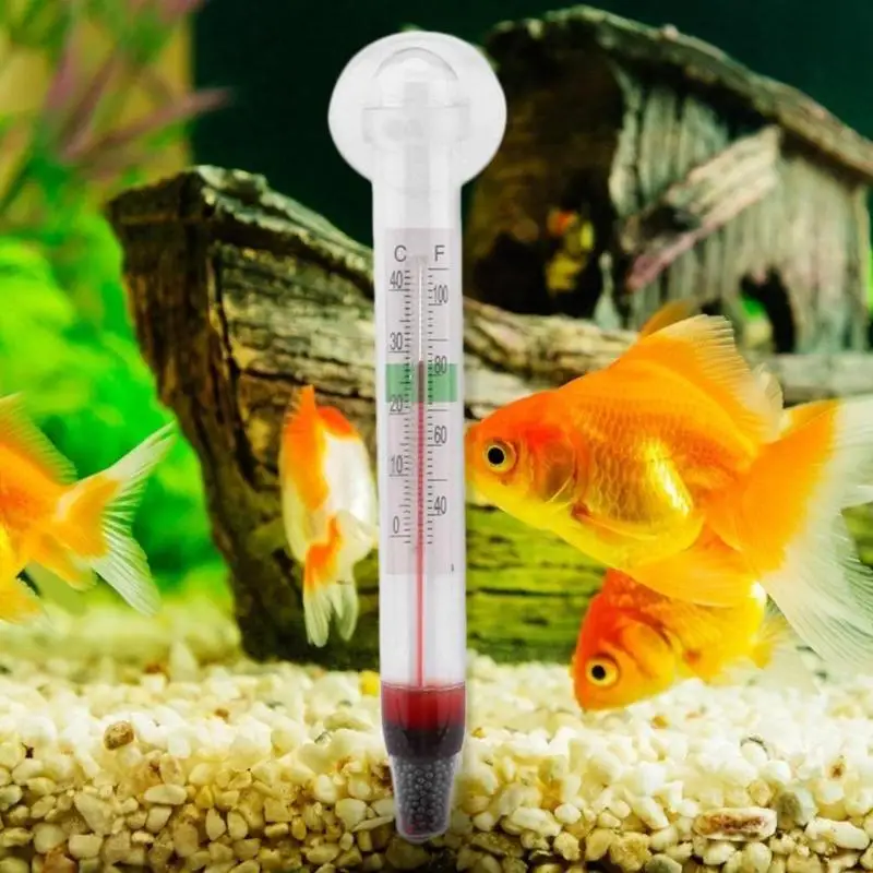 Glasstube аквариумы погружной термометр Температура Декор присоска 0~ 50 градусов Цельсия Водонепроницаемая присоска
