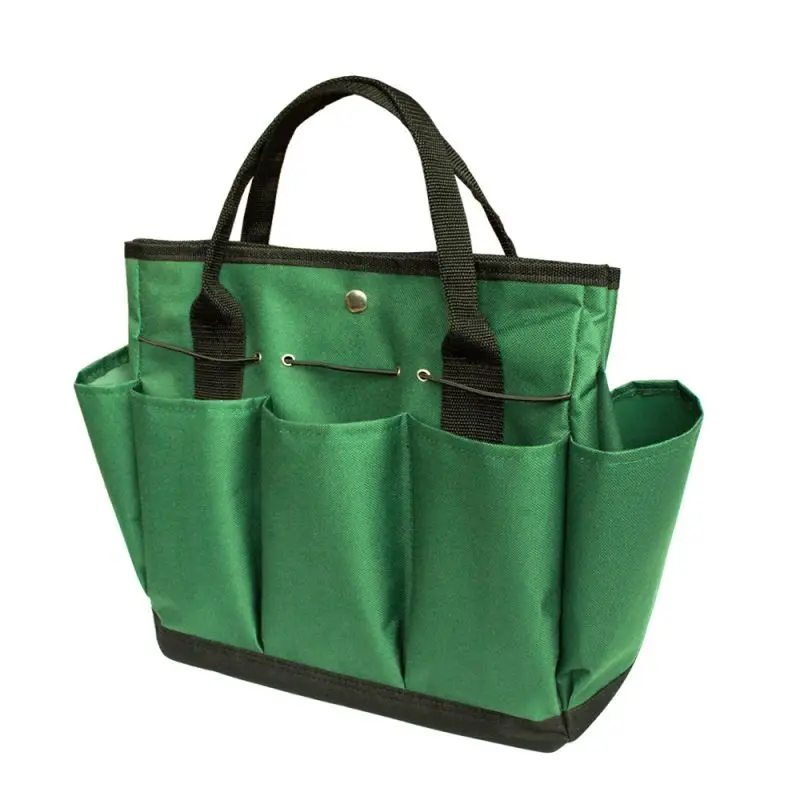 8 Pockets Storage Bag Oxford Cloth Multi-function Tote Lawn Yard Bag Carrier