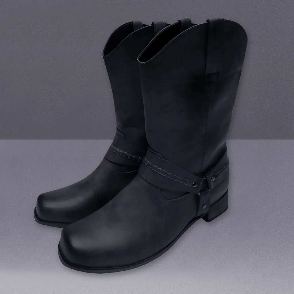 mens cowboy boots with buckles