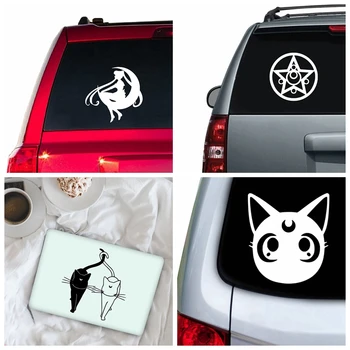 

Sailor Moon Vinyl Sticker Car Window Decor , Solar System Luna Anime Tankobon Princess Laptop Decal for Apple MacBook Pro/Air