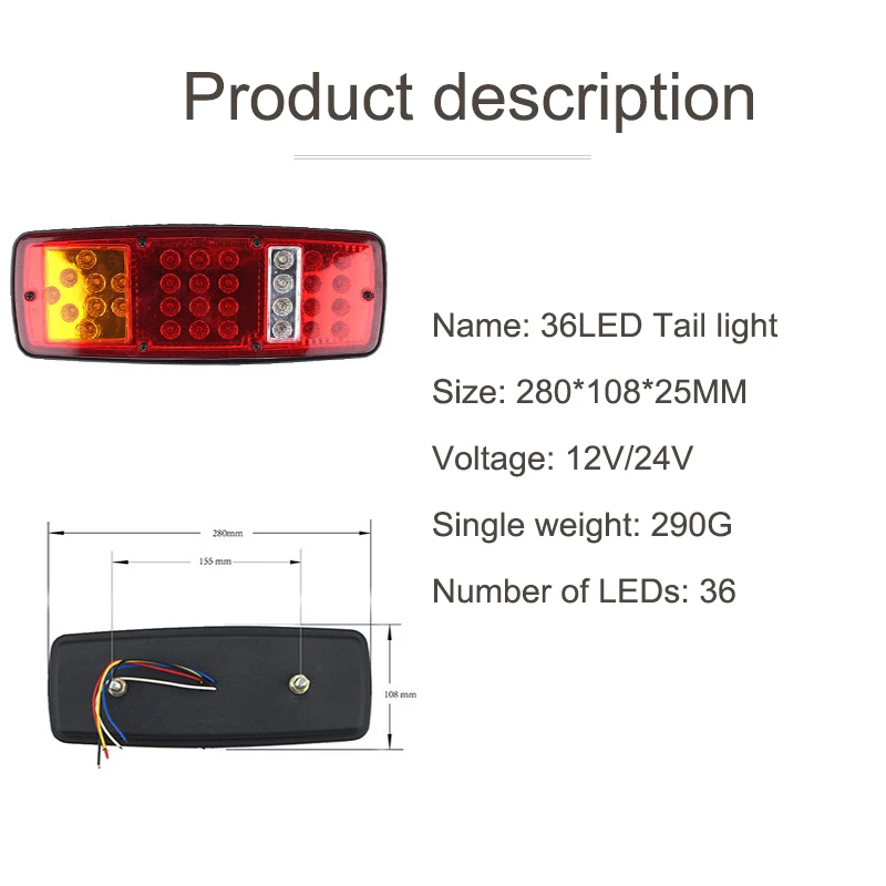 Billige NLpearl Auto Licht Montage Rücklicht Hinten Lampen Wasserdicht Brems Stopp Rückwärts Lampe Für Anhänger Lkw Auto Caravan Licht 12V 24V