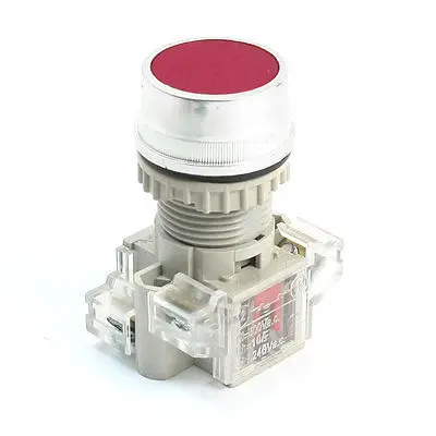 

AC 240V 3A DPST 1NO 1NC Momentary Circuit Control Push Button Switch Red