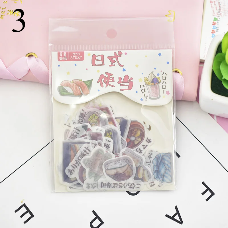 3 40 шт. милые наклейки с кошкой для пишущих принадлежностей s Kawaii Наклейки "растения" Пуля бумага для журнала наклейки для детей украшения Скрапбукинг дневник - Цвет: 3