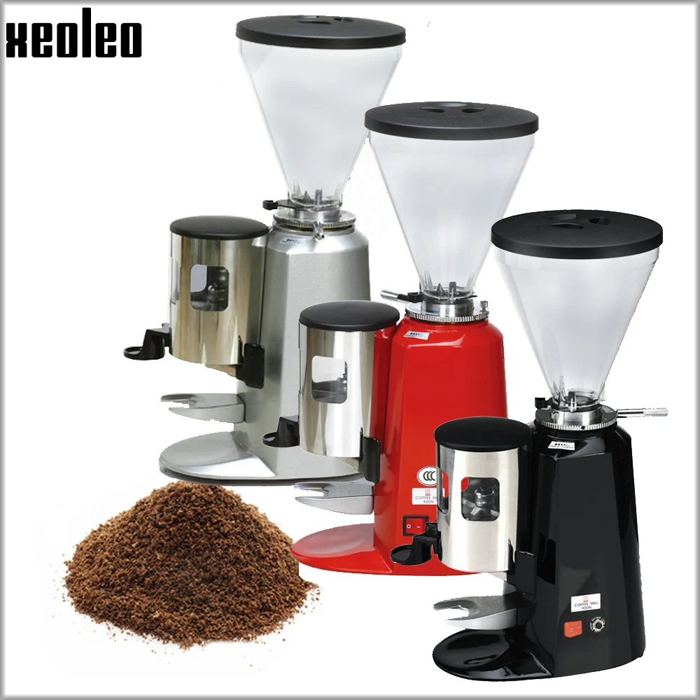 Xeoleo مطحنة قهوة تجارية 1200 واط ماكينة طحن القهوة 1/2HP آلة طحن القهوة  صانع القهوة الفول طاحونة 900N