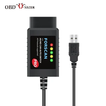 

OBDMonster OBD2 Scanner ELM327 Diagnostic Tools for Ford Series Unlock Hidden Functions Code Reader HS MS CAN Mode Auto Switch