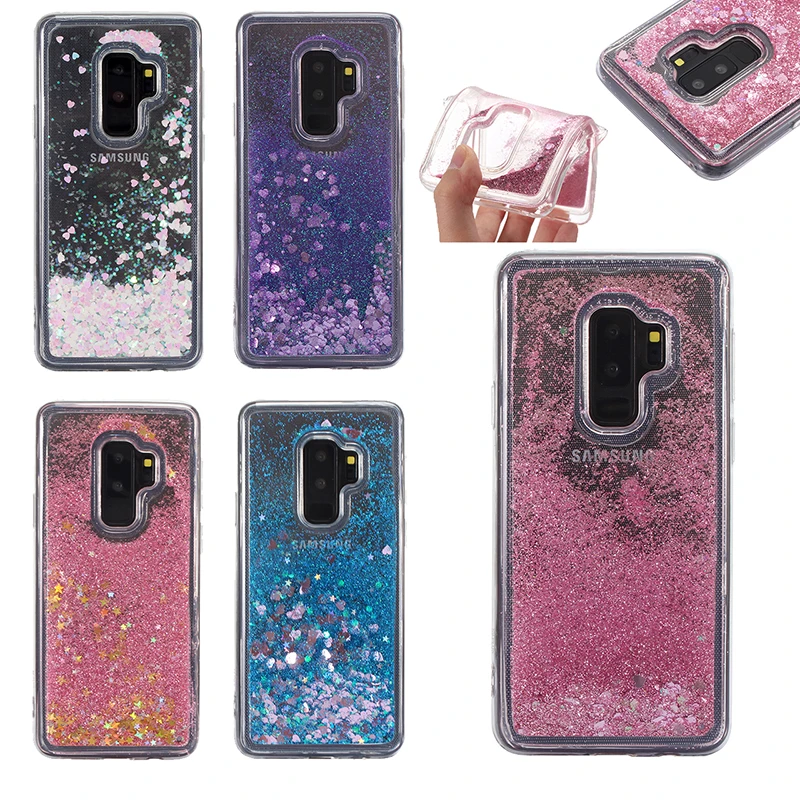 Liquid Glitter Quicksand Case For Samsung S9 Plus S6 S7 edge S8 S10 Lite A6 A7 A8 A9 J6 2018 M10 M20 A30 A40 A50 A60 A70 Cover |