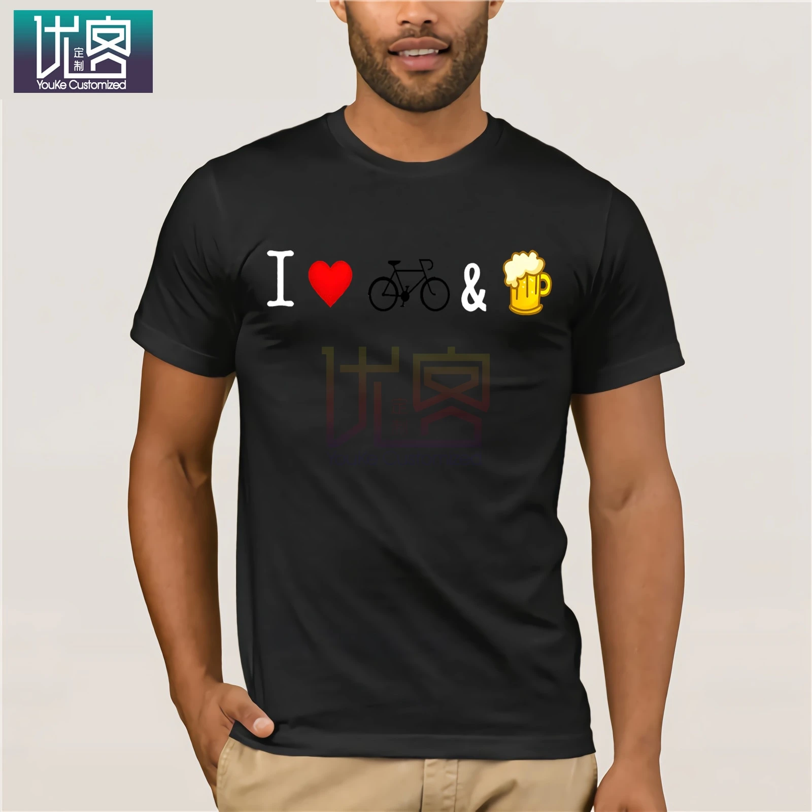 

Gildan New Fashion I Love Bikes And Beer T Shirts Women Short Sleeve Cotton Funny t-shirt Camisetas Casual Female Tee Tops