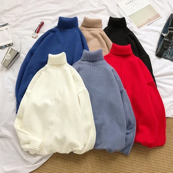 

New brand wool sweater men 2019 autumn fashion long-sleeved knit pullover men's cashmere sweater loose casual clothes