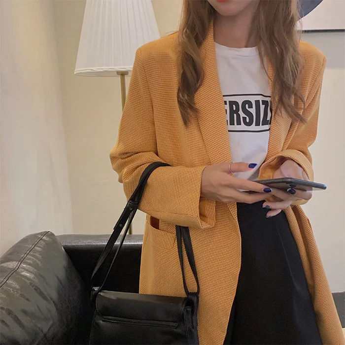 

Price Control 78 Autumn And Winter WOMEN'S Dress Net Price 6293 # Korean Series CHIC Simple Small Plaid Suit Jacket