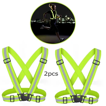 

New durable high quality fluorescent green safety harness, strap reflective vest safety clothing