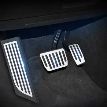 

3Pcs Stainless Steel Car Accelerator Fuel Gas Brake Footrest Foot Rest Pedal Pad Pads Cover for Tesla Model 3 2016 - 2020