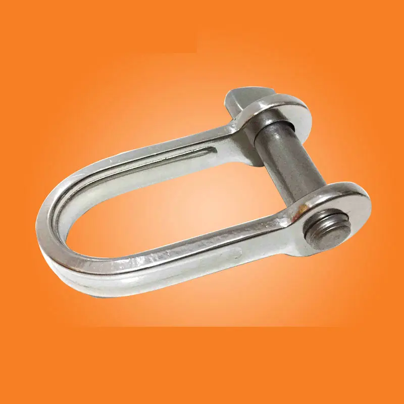 Stainless Steel 316 Marine Grade Flat Dee Shackle High Tensile Screw Pin Anchor Shackle Boat Yart Accessories M4-M12 (4)