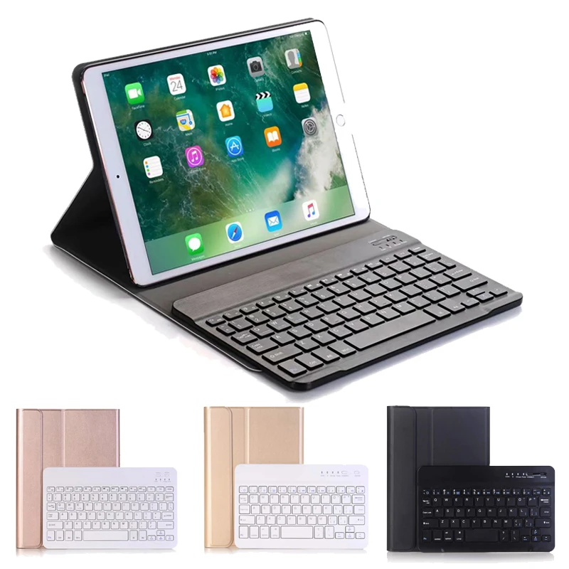 

Wireless Bluetooth Keyboard Cover For iPad 9.7 2017 2018 Case A1822 Removable Pencil Holder Stand Case For iPad 9.7 2018 Cover