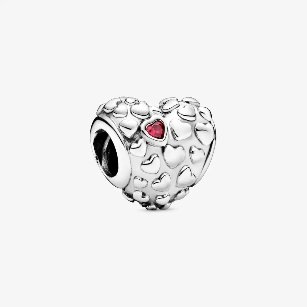 B051 Подходит к оригиналу Pandora талисманы браслет 925 пробы серебро красочные циркон лист Семья любовь сердце бусы DIY ювелирных изделий Berloque - Цвет: B051