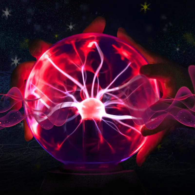 USB волшебный светильник ning Ball ночной Светильник электростатический плазменный шар лампа Черная База Стекло сенсорный светильник s подарок на Рождество