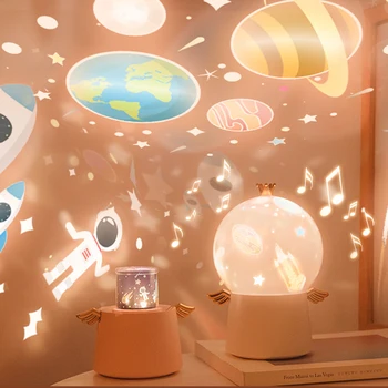 

Night Light Star Projector Moon Lamp Music Box Sky Rotating LED Lamp For Home Universe Ocean Nightlight Children's Night Lights