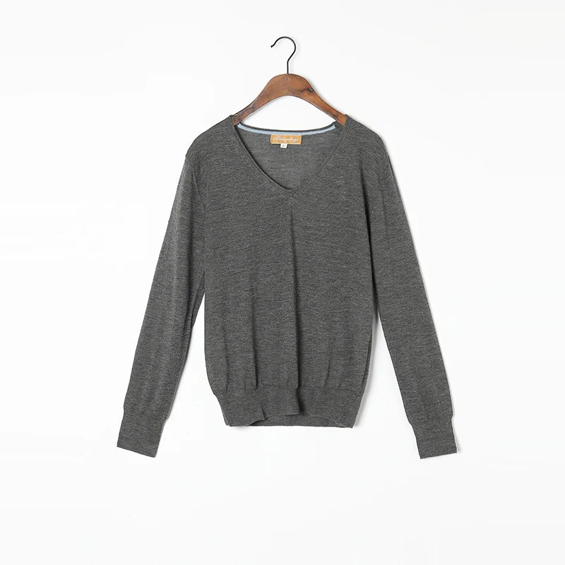 

100 Cashmere Sweater Women High Quality Extra Thin Gray Sweaters Pullover Lady Warm Soft Solid Natural Fabric