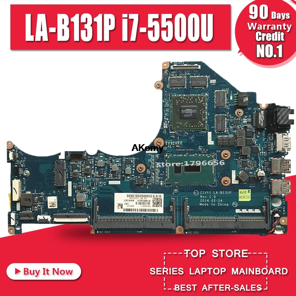 

LA-B131P Laptop motherboard for Lenovo Y40-80 original mainboard I7-5500U R9-M275X