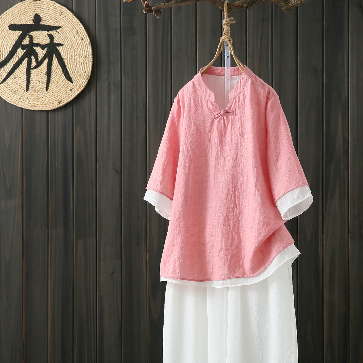 Женский костюм Тан Женские китайские Топы cheongsam винтажные Чонсам традиционные свободные hanfu Китайская одежда Женская Леди - Цвет: color4