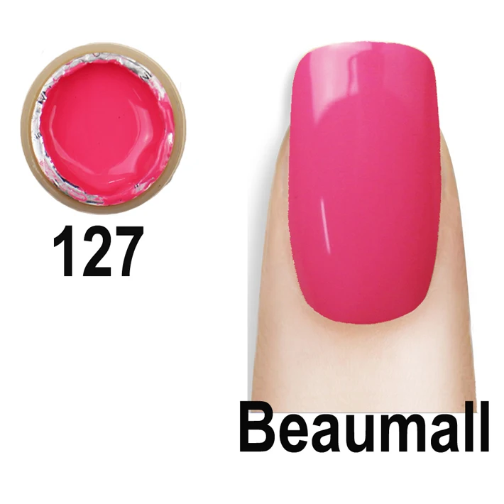 Beaumall окраска гелем цвета, 1 горшок 5 мл объем чистый твердый УФ-гель для ногтей советы блестящая Обложка Расширение Маникюр DIY