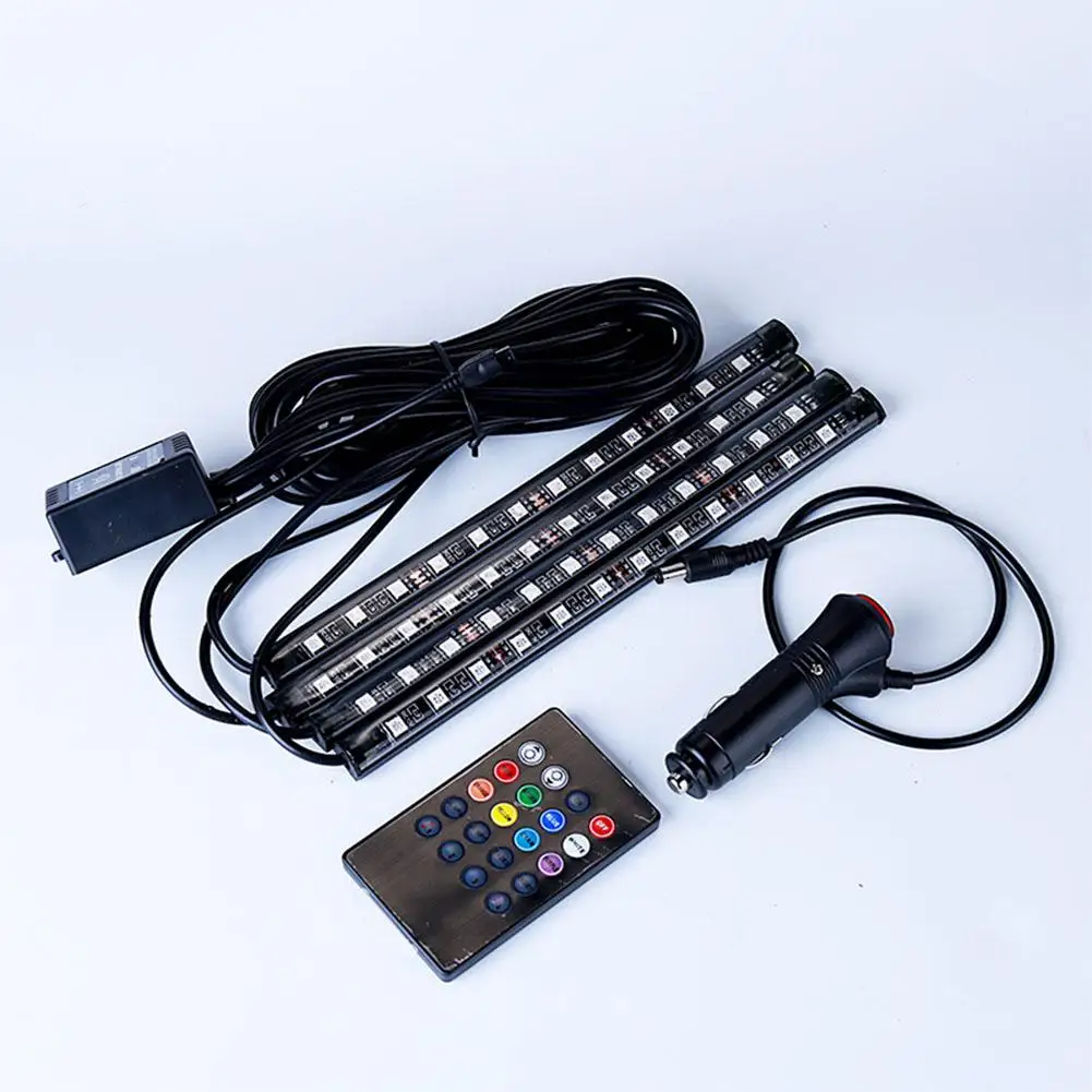 Adeeing Decorative Light Wireless Remote/Music/Voice Control Interior Floor Foot Decoration Light LED RGB Neon Lamp Strip