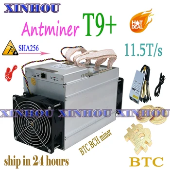 

New Bitcoin BTC BCH Miner Antminer T9+ 11.5T sha256 Asic miner Economic Than antminer S17 S15 T15 S9 M3X M21s Ebit E9+ E10.3 E10