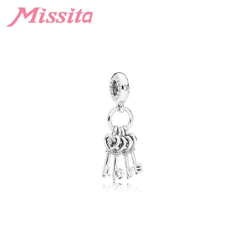 MISSITA 2019 Новая любовь ключ Шарм fit Pandora ювелирный браслет сделай сам Женские