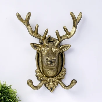 

Hooks decorative metal "Golden Deer" 22,5x18.5x9.5 cm 4146607