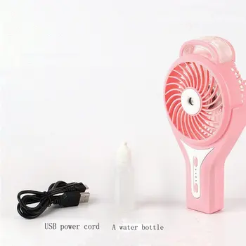 

Portable Mini Cooling Fan Hand-held Humidifier Misting Fan Water Spray Fan Adjustable Air Cooler USB Rechargeable For Outdoor