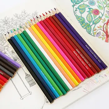 

24Pcs/Set Drawing Pencil School Gifts Sketch Painting Students Wood Durable Colored Pencils Set Art Supplies Stationery