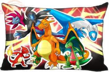 

Nice Pokemon Cartoon Rectangle Pillowcase zipper Wedding Custom Pillow Case For Bedroom Pillow Cover 40X60cm(two sides)