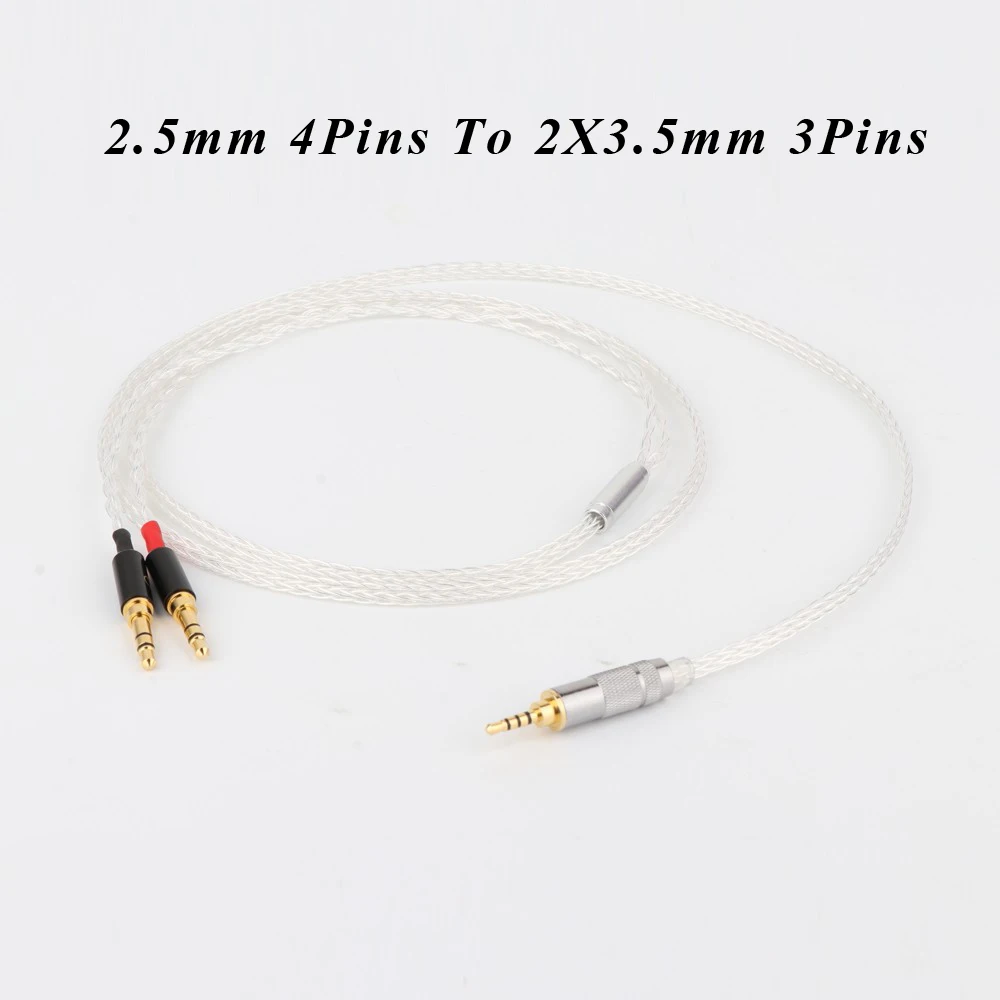 2020 HIFI 8 Cores 7N OCC Silver Plated Balanced Headphone upgrade cord cable For Hifiman SUNDARA he400i he400s HE560 | Электроника