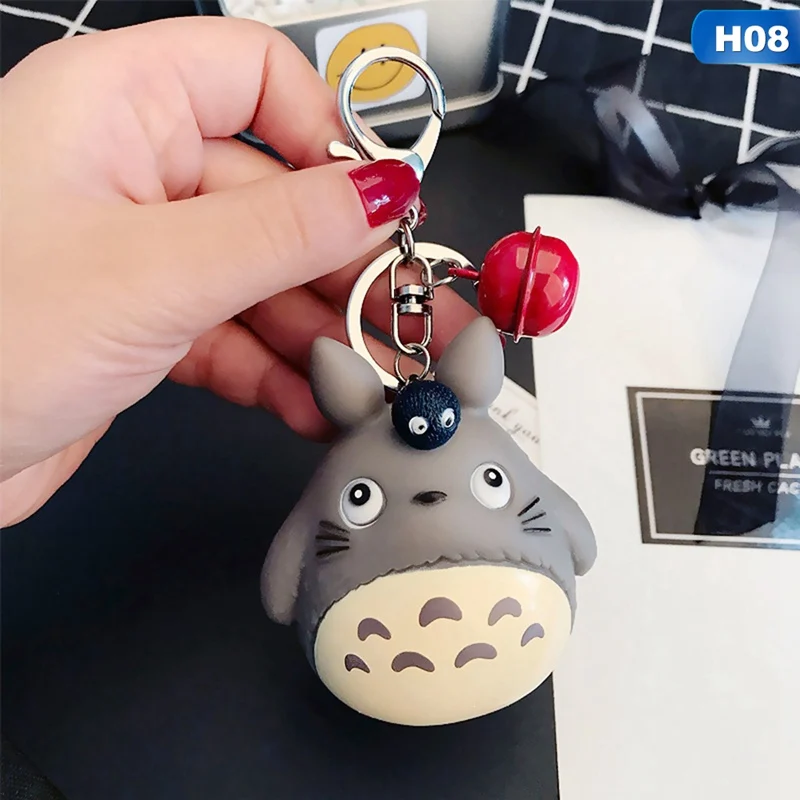 1pc Fashion Keychain Cute Kawaii Kitten Cat Key Chain Anime Totoro Doll Ring Creative Charm Women Girl Kids Pendant Keyring | Украшения и