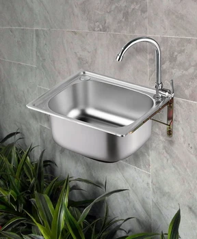 Stainless Steel Bathroom Sink Single Small Sink With/Without Water Tap. Sink Size 37x31cm 1