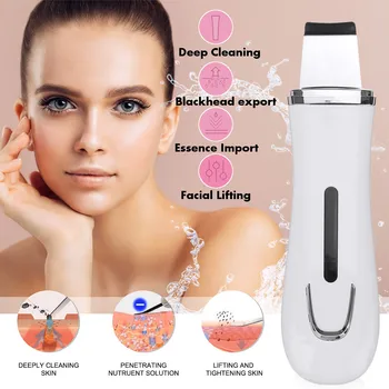 

2020 Ultrasonic Skin Scrubber Deep Cleaning Face Scrubber Scrubber Remove Facial Cleansing Skin Spatula Peeling Beauty Instrumen