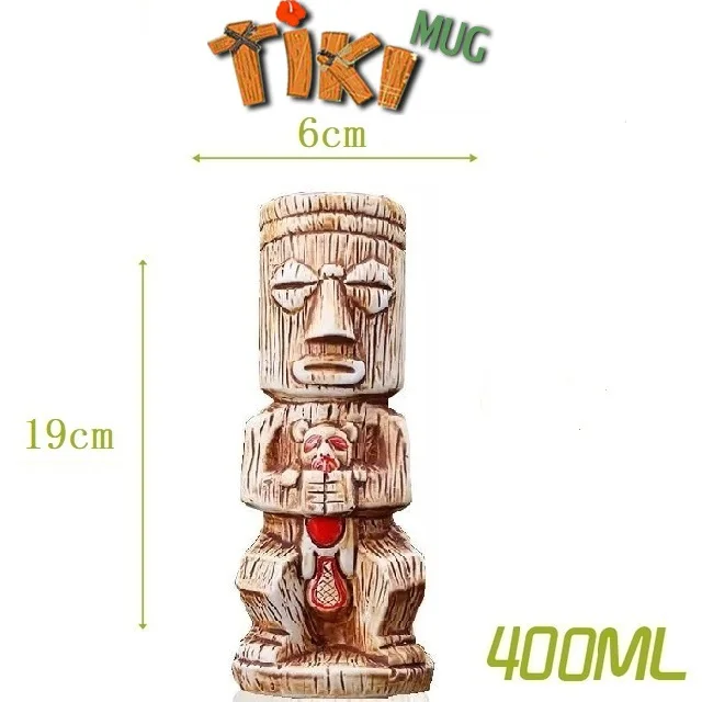 Гавайские кружки Tiki, Коктейльная чашка, пивная кружка для напитков, кружка для вина, керамическая Пасхальная кружка Tiki, барная кружка, инструмент - Цвет: Prophet