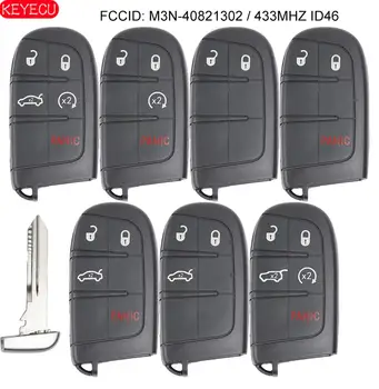 

KEYECU 433MHz ID46 Chip Replacement Smart Remote Key Fob 5 Buttonfor Chrysler 300 Dodge 2011-2018 FCC: M3N-40821302