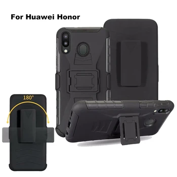 

Heavy Duty Armour Tough Belt Clip Case For Huawei Honor Y7 Y9 prime P smart plus Z 2019 10 P30 lite Pro NOVA 3i 4E Case Cover