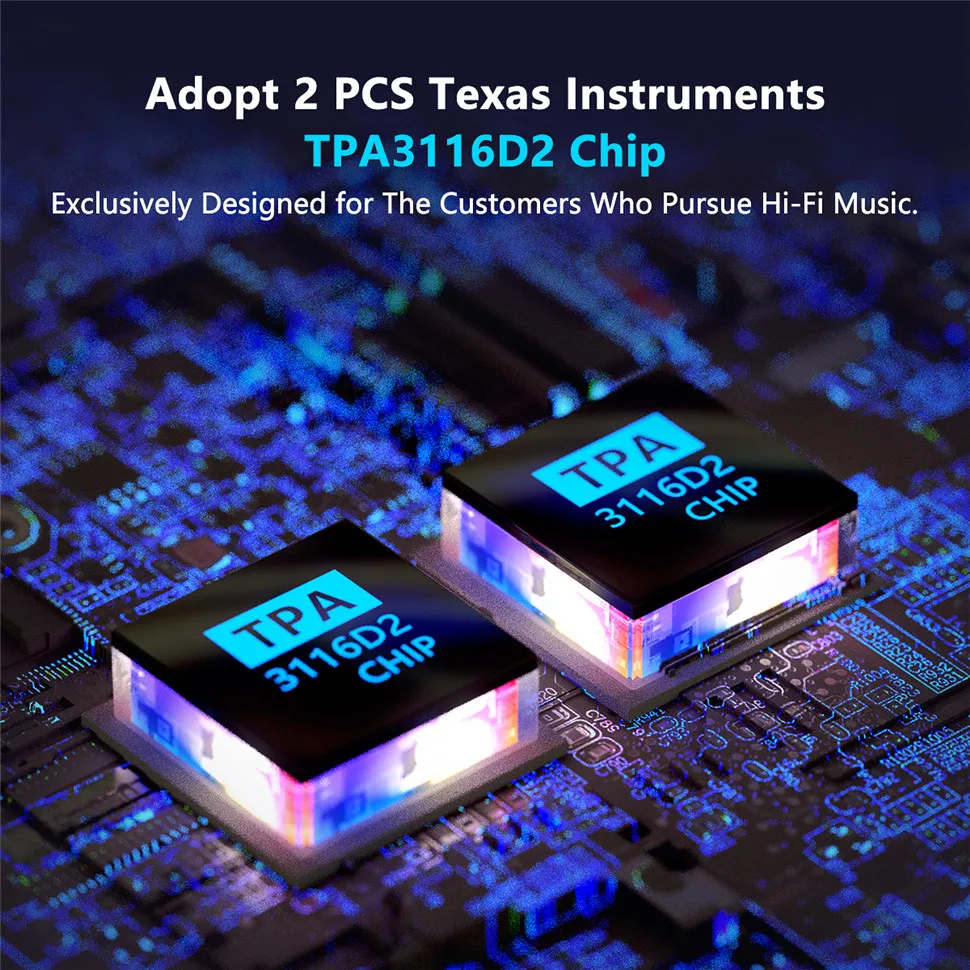 Amplificador de Potência Agudos com U-disco de Controle Bluetooth Fosi Áudio 100w Mini Alta Fidelidade Classe d Amp Graves Remoto Bl20a Tpa3116d2 Som - Image 4