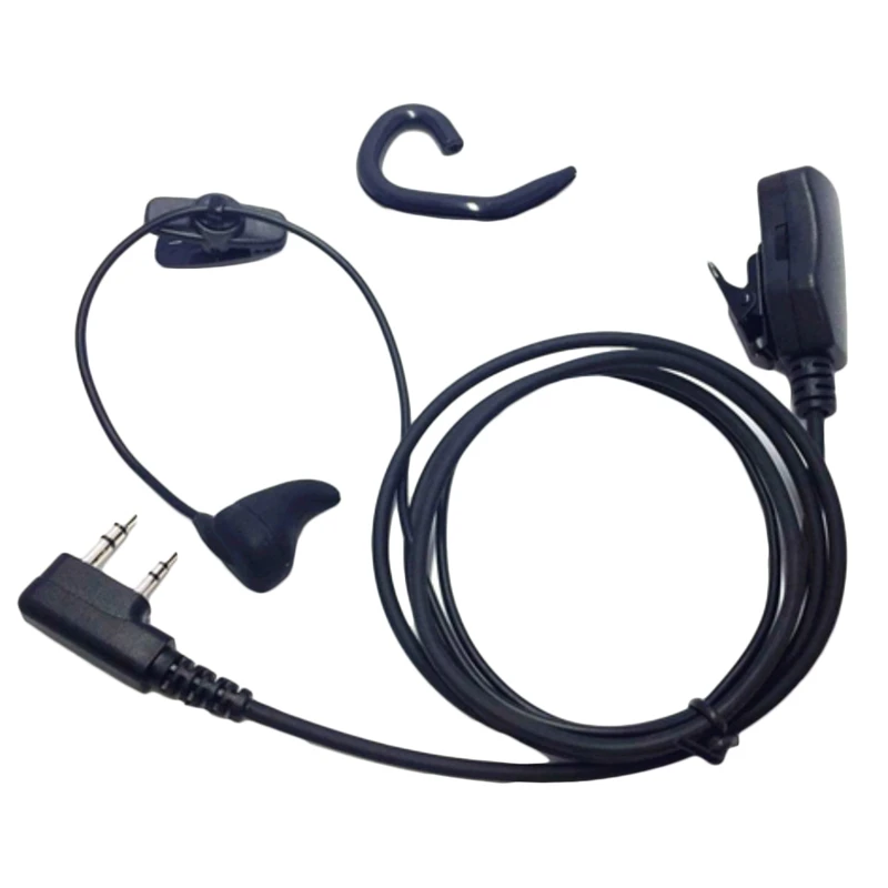 Ear Bone Vibration Noise Reducing Earpiece With Volume Size Adjustment For Baofeng Uv5R 6R For Kenwood Tk3107 Tyt Md380