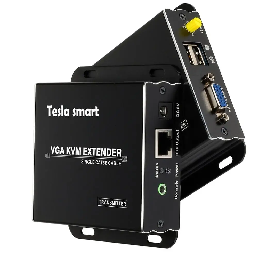 VGA KVM Extender Over CAT5 via UTP FTP Up to 984ft Long Range (1 TX+1 RX) | Компьютеры и офис