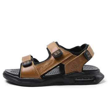 

masculina cuir sandals-men work mens unisex sandal herren romanas verano cuero sandel ete sandalen para hombre for sandalias de