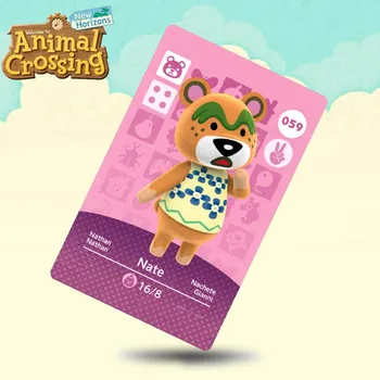 

059 Nate Animal Crossing Card Amiibo Cards Work for Switch NS 3DS Games