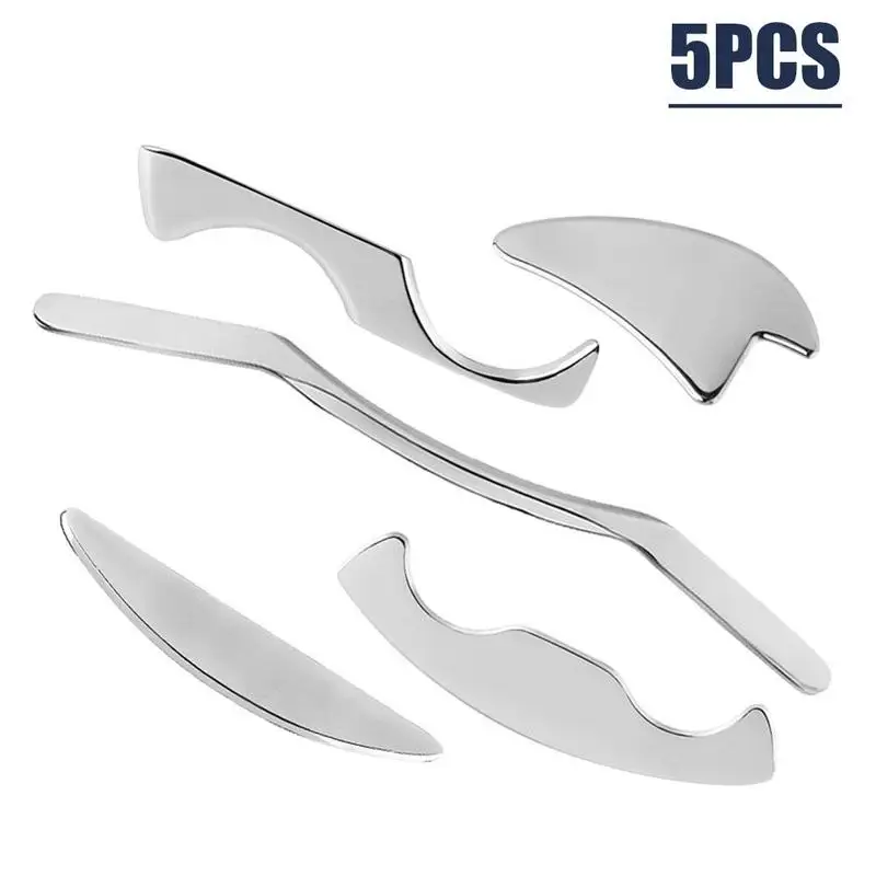 

5pcs Therapy Scraping Massage Tools Deep Tissue Massage Fascia Recovery Muscle Guasha Scraping Board Scraper