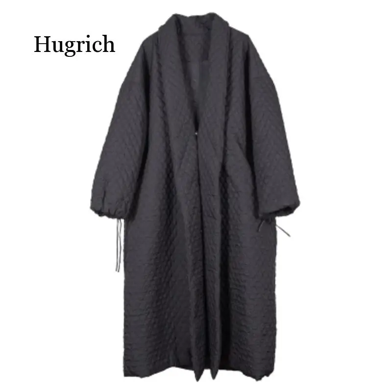 2020 European Highest Quality Jacket Autumn Women Large Size Long Loose Black Windbreaker Trench Coat