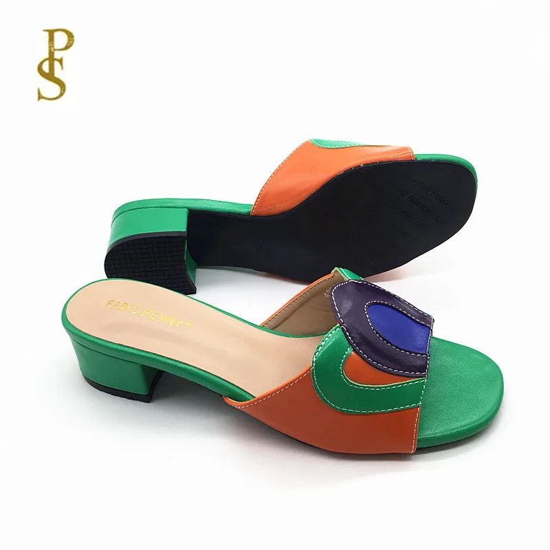 Fashionable ladies'slippers women's slippers Nigeria Colorful shoes for