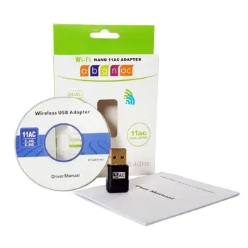 

USB WiFi Adapter 2.4GHz / 5.8GHz 600Mbps Network-Adapter LAN Card for Desktop