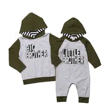 Одежда для всей семьи «большой/маленький братец» пуловер с длинными рукавами Топы, Детский комбинезон для мальчиков один комплект одежды осенняя одежда